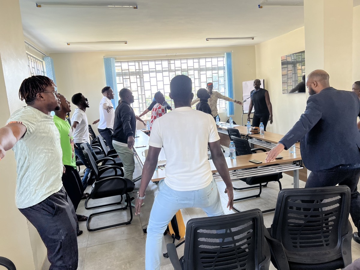 A group activity during a workshop